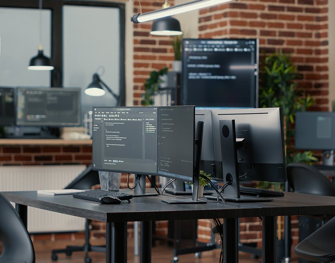 computer-screens-running-programming-code-empty-software-developing-agency-office-computers-parsing-data-algorithms-background-neural-network-servers-cloud-computing-data-room
